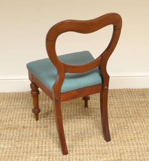 fig 1. Quality Set of Ten Victorian Mahogany Antique Balloon Back Chairs