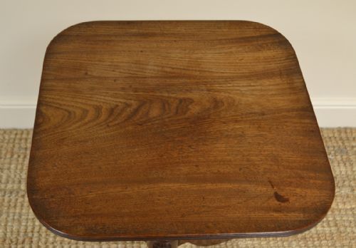 fig 1. Beautifully Figured Regency Figured Mahogany Antique Tripod Occasional Table