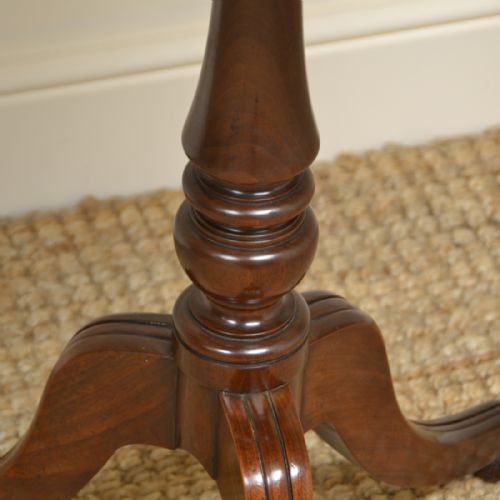 fig 2. Beautifully Figured Regency Figured Mahogany Antique Tripod Occasional Table