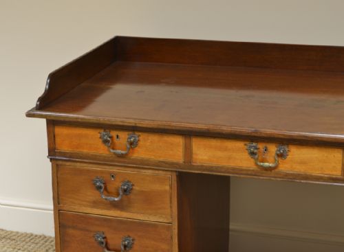 fig 3. Charming Country House Victorian Walnut Antique Pedestal Desk