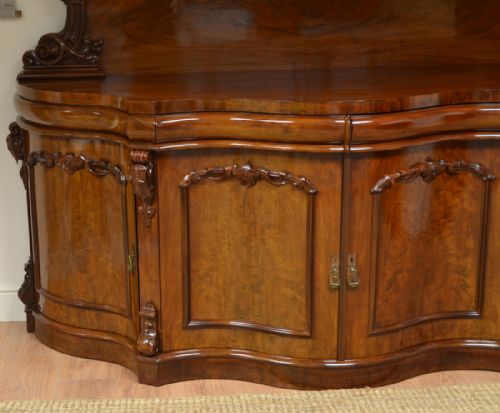 fig 1. Magnificent Large Serpentine Fronted Antique Victorian Sideboard
