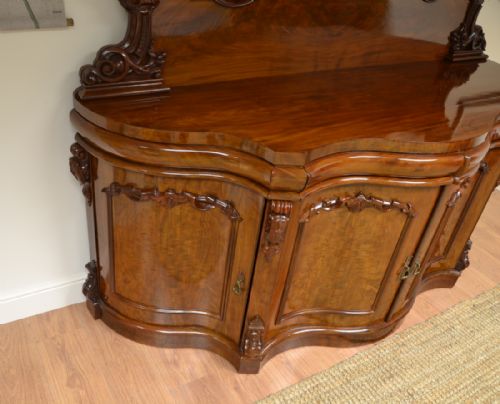 fig 3. Magnificent Large Serpentine Fronted Antique Victorian Sideboard