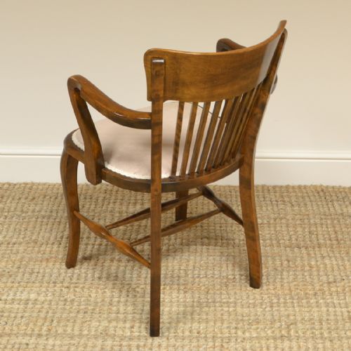 fig 2. Pair of Edwardian Walnut Antique Office Chairs
