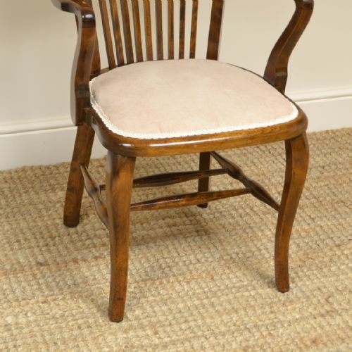 fig 3. Pair of Edwardian Walnut Antique Office Chairs