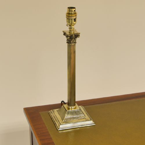 fig 2. Super Antique Edwardian Brass Lamp Base
