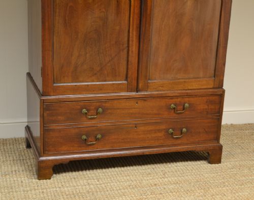 fig 2. Georgian Mahogany Characterful Antique Double Wardrobe