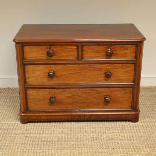 Small Victorian Mahogany Heals Design Antique Chest of Drawers