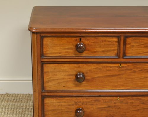 fig 2. Small Victorian Mahogany Heals Design Antique Chest of Drawers