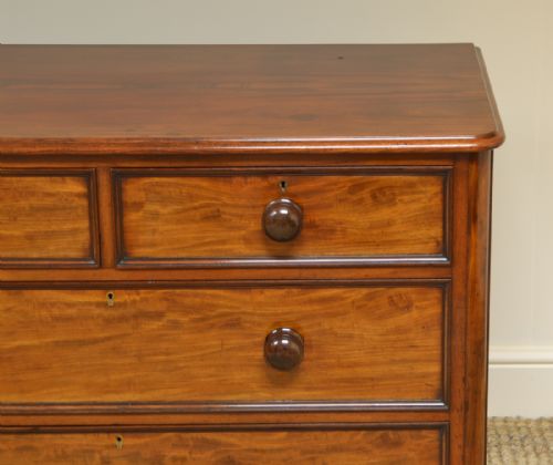 fig 3. Small Victorian Mahogany Heals Design Antique Chest of Drawers