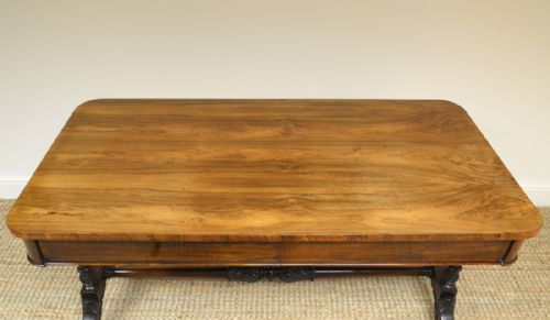 fig 2. Beautiful Large Victorian Antique Rosewood Partners Writing Table