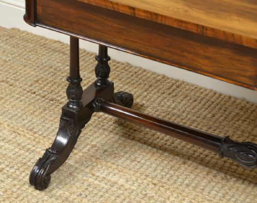 fig 3. Beautiful Large Victorian Antique Rosewood Partners Writing Table