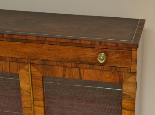 fig 3. Fine Quality Regency Rosewood Antique Glazed Display Cabinet