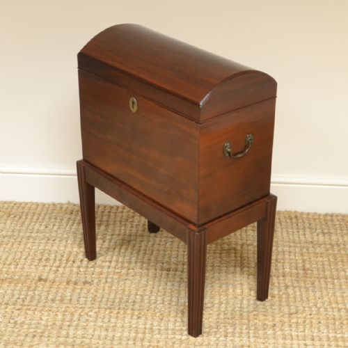 fig 1. Spectacular Georgian Mahogany Dome Topped Antique Cellaret