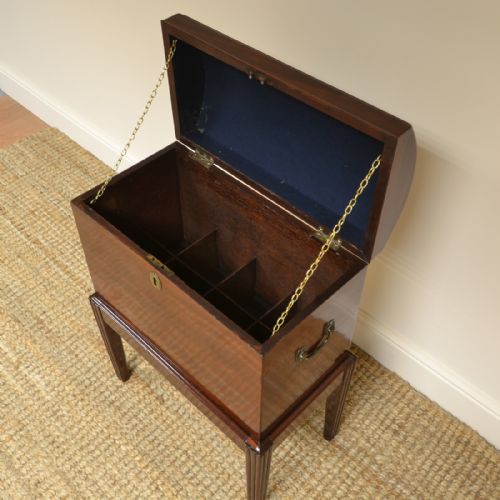 fig 2. Spectacular Georgian Mahogany Dome Topped Antique Cellaret