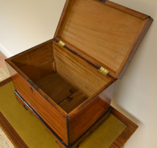 fig 1. Quality Georgian Satinwood Antique Storage Box