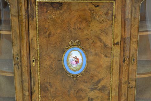 fig 3. Beautifully Figured Victorian Walnut Antique Credenza