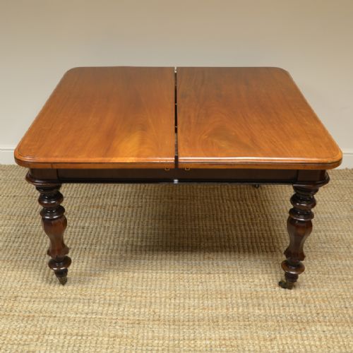 fig 1. Spectacular Large Figured Mahogany Victorian Antique Dining Table.