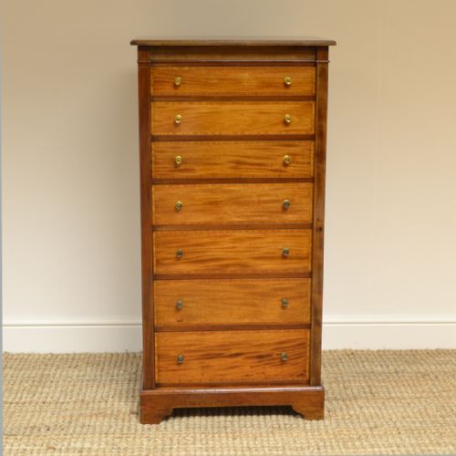 High Quality Shoolbred Walnut Antique Wellington Chest