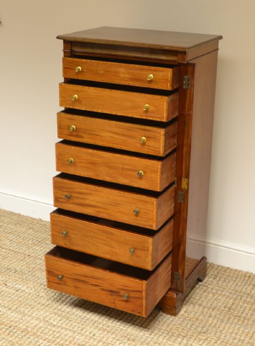 fig 2. High Quality Shoolbred Walnut Antique Wellington Chest
