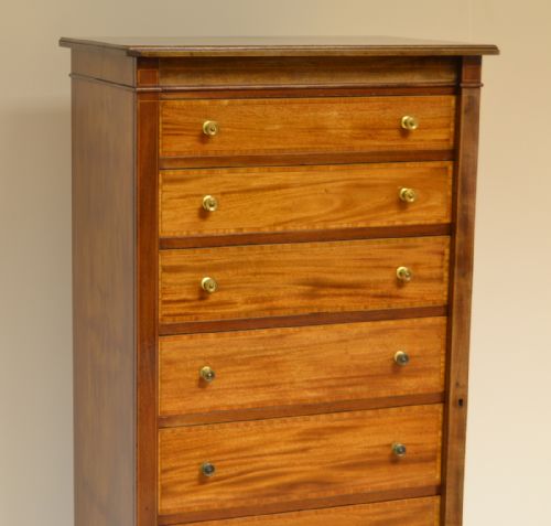 fig 3. High Quality Shoolbred Walnut Antique Wellington Chest