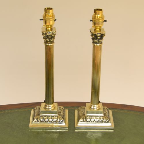 Pair of Vintage Antique Brass Lamps
