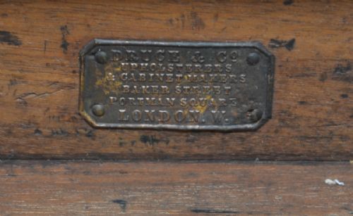 fig 2. Victorian Golden Oak Antique Pedestal Desk by Druce & Co