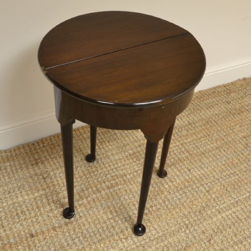 fig 1. Small Edwardian Walnut Antique Tea Table