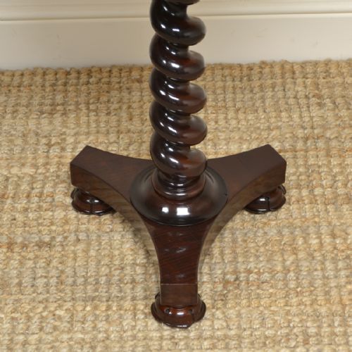 fig 3. High Quality Barley Twist Victorian Mahogany Antique Occasional Table