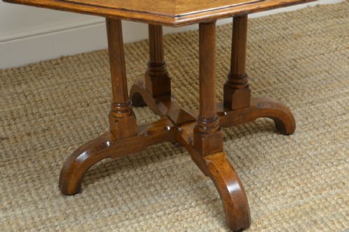 fig 3. Victorian Arts & Crafts Parquetry Oak Antique Centre Table by James Shoolbred
