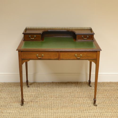 Elegant Maple & Co Edwardian Mahogany Antique Writing Table
