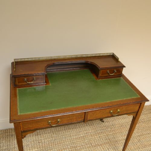 fig 1. Elegant Maple & Co Edwardian Mahogany Antique Writing Table