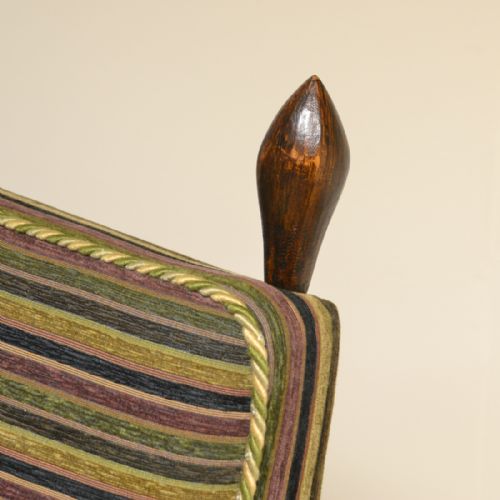 fig 3. Edwardian X Framed Upholstered Antique Armchair