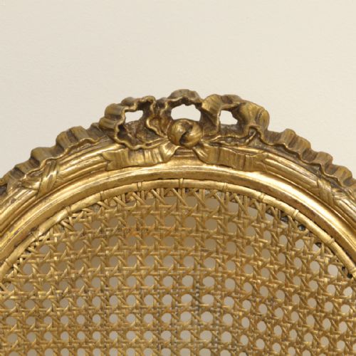 fig 3. Unusual Decorative Pair of Victorian Antique Gilt Side Chairs