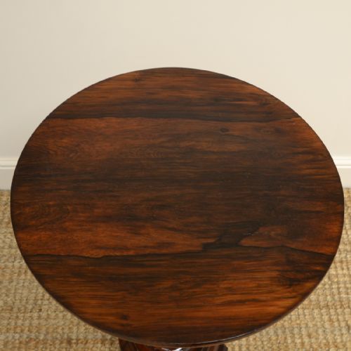 fig 3. Spectacular Victorian Rosewood Circular Antique Occasional Table