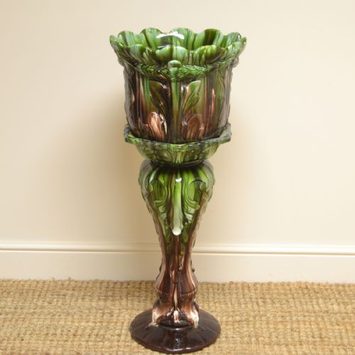 Decorative Victorian Porcelain Antique Jardinière / Plant Stand
