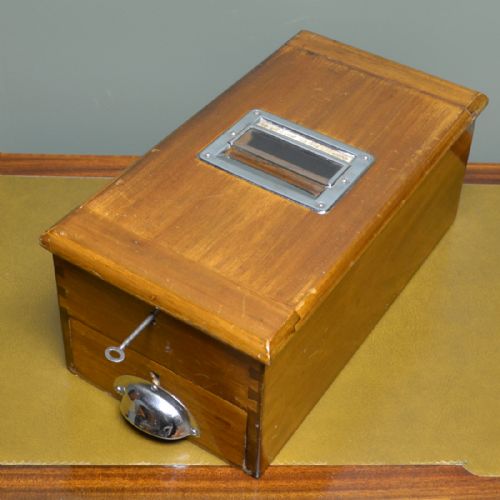 fig 1. Victorian Walnut Antique Till