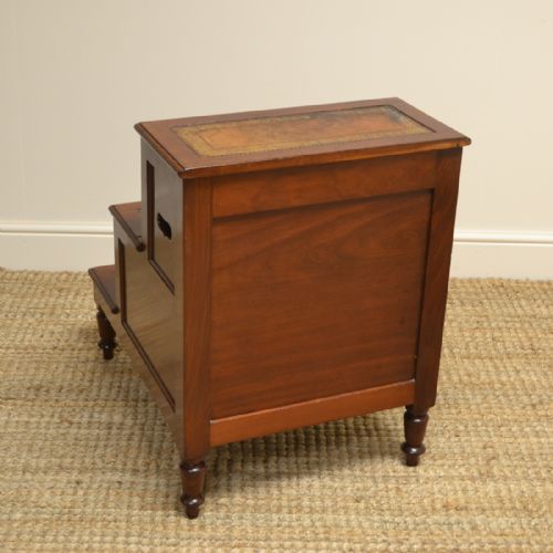 fig 2. High Quality Regency Mahogany Antique Library Steps – Lodge & Co