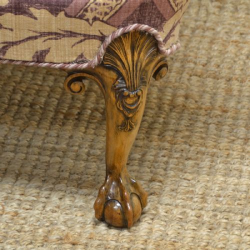 fig 3. Comfortable Tall Wing Back Edwardian Antique Arm Chair