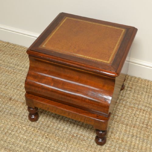 Stunning Victorian Mahogany Antique Bed Steps Commode