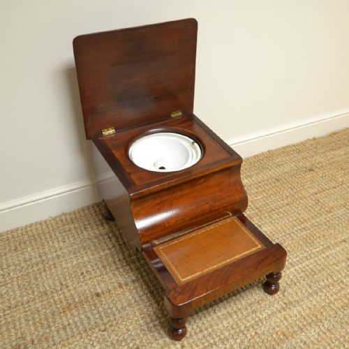 fig 3. Stunning Victorian Mahogany Antique Bed Steps Commode