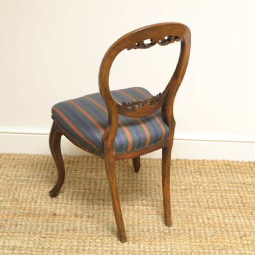 fig 1. Elegant Eight Victorian Walnut Antique Balloon Back Dining Chairs