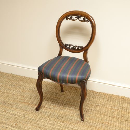 fig 3. Elegant Eight Victorian Walnut Antique Balloon Back Dining Chairs