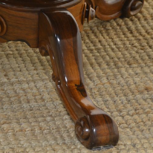 fig 1. Outstanding Large Circular Victorian Rosewood Antique Dining Table