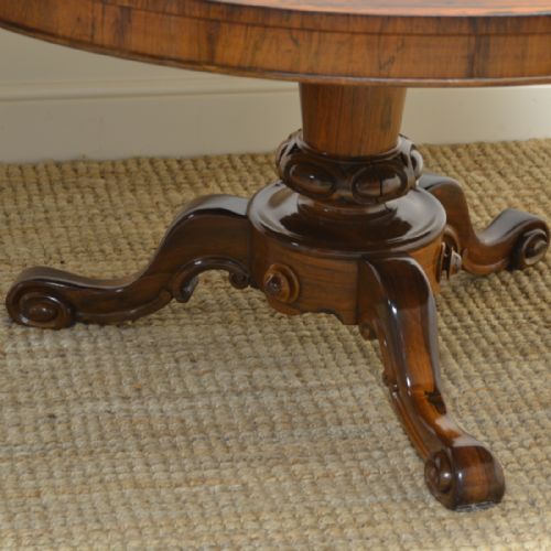 fig 2. Outstanding Large Circular Victorian Rosewood Antique Dining Table