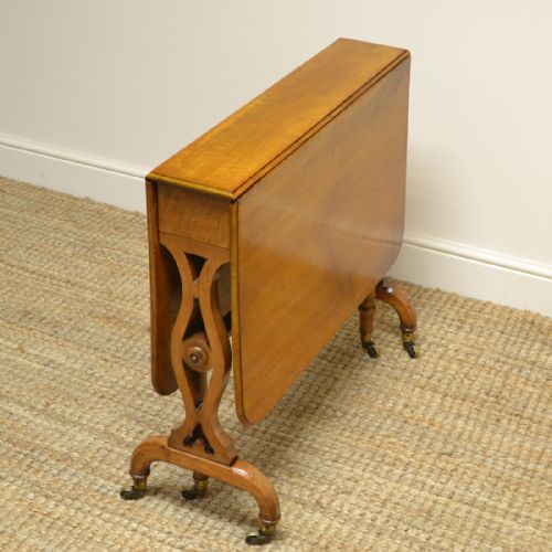 Beautiful Victorian Golden Satin Walnut Antique Sutherland Table