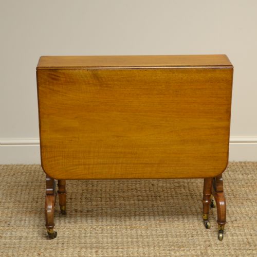 fig 1. Beautiful Victorian Golden Satin Walnut Antique Sutherland Table