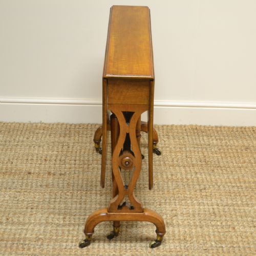 fig 3. Beautiful Victorian Golden Satin Walnut Antique Sutherland Table