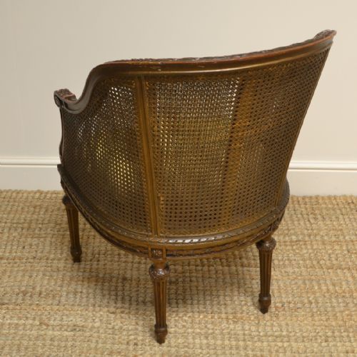 fig 1. Decorative Victorian Country House Original Painted Antique Bergere Arm Chair