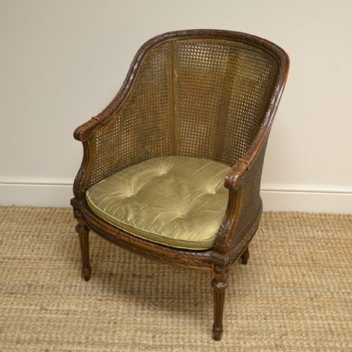 fig 2. Decorative Victorian Country House Original Painted Antique Bergere Arm Chair