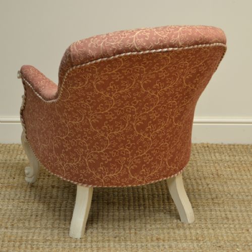 fig 3. Victorian Painted Upholstered Antique Arm Chair